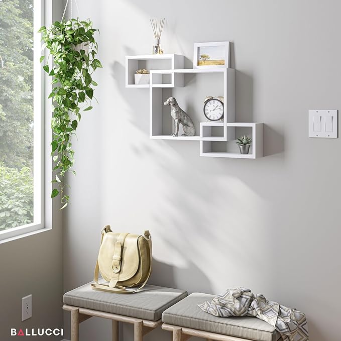 Modern Cube Floating Wall Shelf for Decorative Display