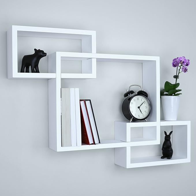 Modern Cube Floating Wall Shelf for Decorative Display