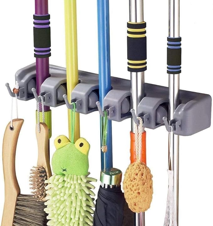 All-in-One Broom and Toiletry Organizer