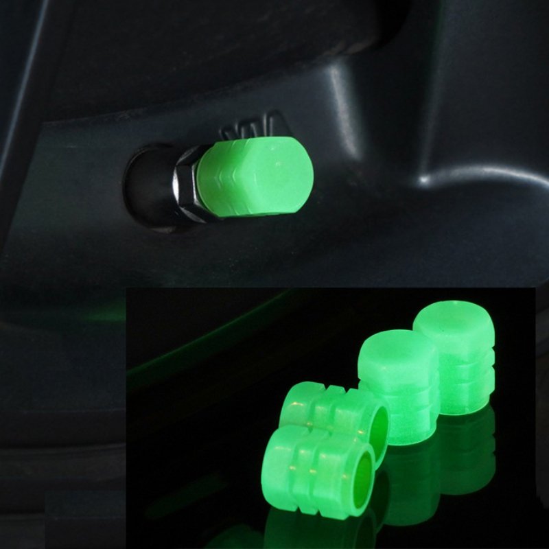 Set of 4 Luminous Car Tire Valve Caps