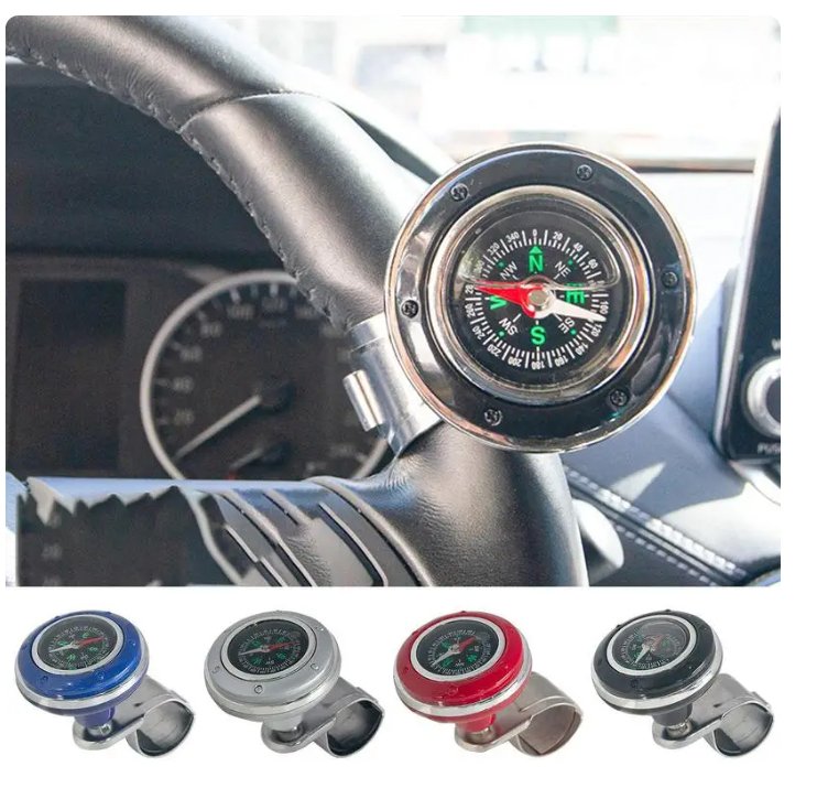 Car Compass Steering Wheel Knob